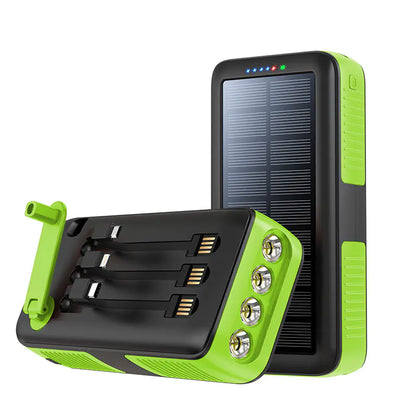 Outdoor Portable 30000mAh Power bank PLUS Emergency Solar Charger with Cable and Multiple Light Mode