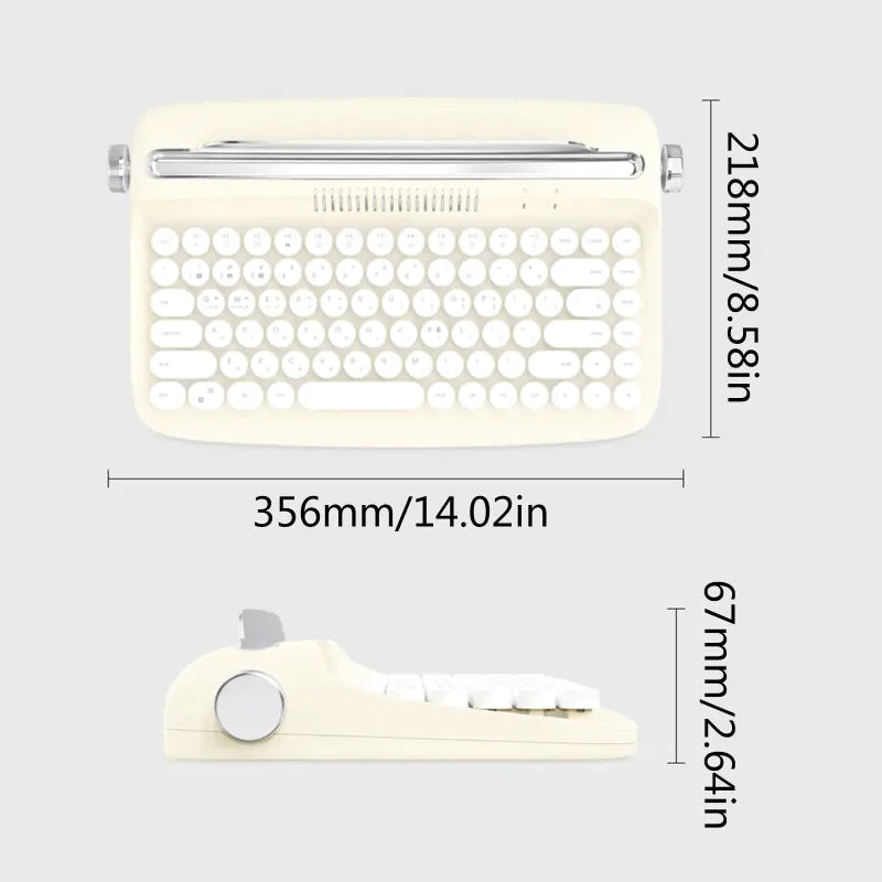 Retro Stylish Bluetooth Wireless Office Typewriter
