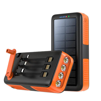 Outdoor Portable 30000mAh Power bank PLUS Emergency Solar Charger with Cable and Multiple Light Mode