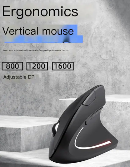 Compfortable Ergonomic Vertical Wireless Mouse for Left and Right Hands