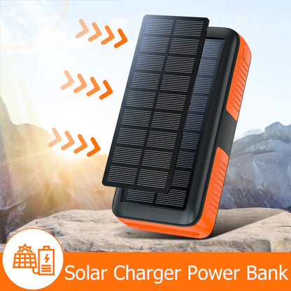 Outdoor Portable 30000mAh Power bank PLUS Emergency Solar Charger with Cable and Multiple Light Mode